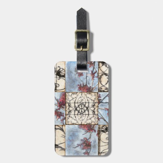 Getäfelte abstrakte Scrollwork Malerei Gepäckanhänger (Vorderseite vertikal)