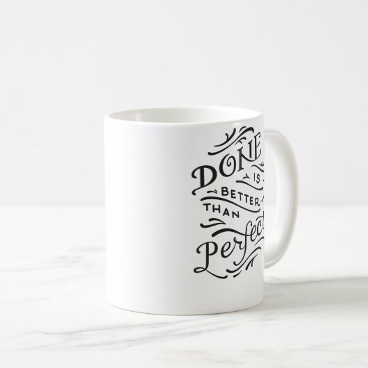 getan besser als die perfekte Schwarzweiss Tasse - (VorderseiteRechts)