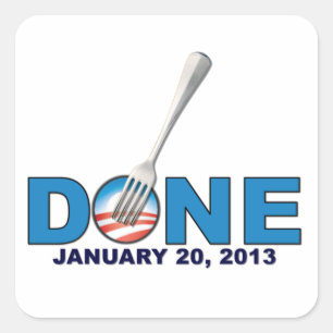 Getaner - 20. Januar 2013 - AntiObama Quadratischer Aufkleber