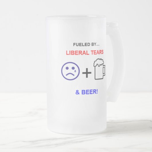 GETANKT DURCH LIBERALE RISSE U. BIER! MATTGLAS BIERGLAS (VorderseiteRechts)