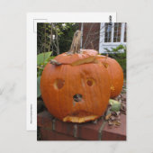 Getankter Kürbis Postkarte (Vorne/Hinten)