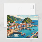 Getaria Spanien Postkarte (Vorne/Hinten)