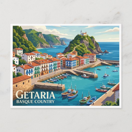 Getaria Spanien Postkarte (Vorderseite)