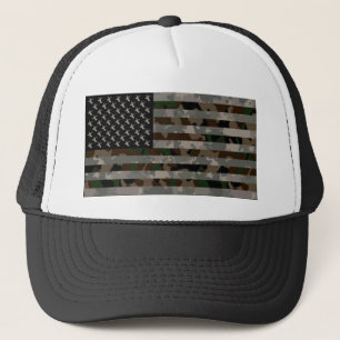 Getarnte amerikanische Flagge Truckerkappe