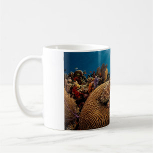 Getarnter Oktopus und Korallen-Kaffeebecher Kaffeetasse