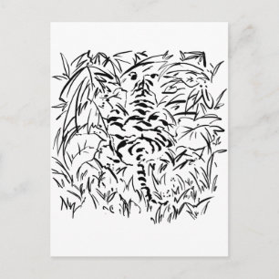 getarnter Tiger Postkarte