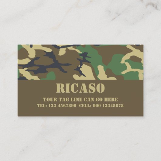 Getarntes Muster Visitenkarte (Vorderseite)