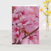 Getattet in rosa japanischen Kirschblüten Karte (Gelbe Blume)