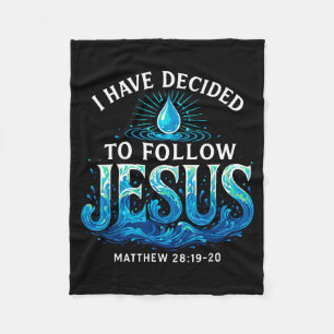 Getauft Ich Habe Mich Entschieden Jesus Zu Folgen Fleecedecke