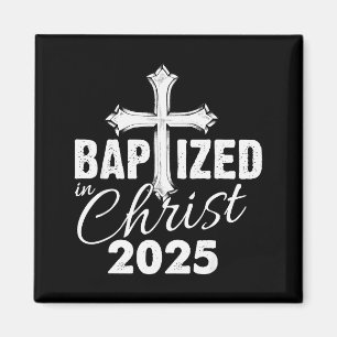 Getauft in Christus 2025 - Christliches Kreuz Salv Magnet