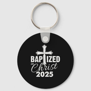 Getauft in Christus 2025 - Christliches Kreuz Salv Schlüsselanhänger