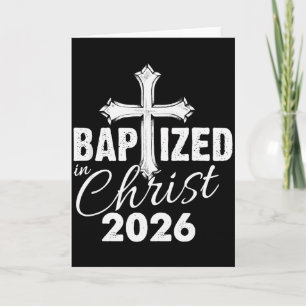 Getauft in Christus 2026 - Christliches Kreuz Salv Karte