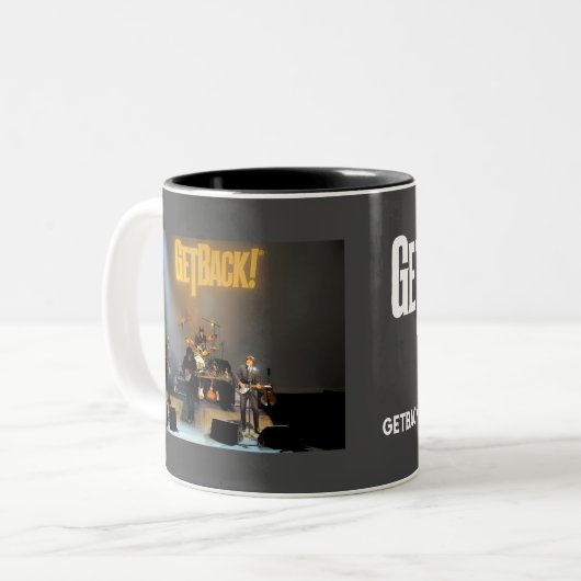 GetBack!® Beatlemania-Tasse Zweifarbige Tasse (Vorderseite Links)