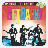 GetBack!® Square Sticker, glänzend Quadratischer Aufkleber (Vorderseite)