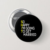 Getehe Verheiratete Funny Engagement Party Gag Gro Button (Vorne & Hinten)