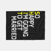 Getehe Verheiratete Funny Engagement Party Gag Gro Fleecedecke (Vorderseite (Horizontal))