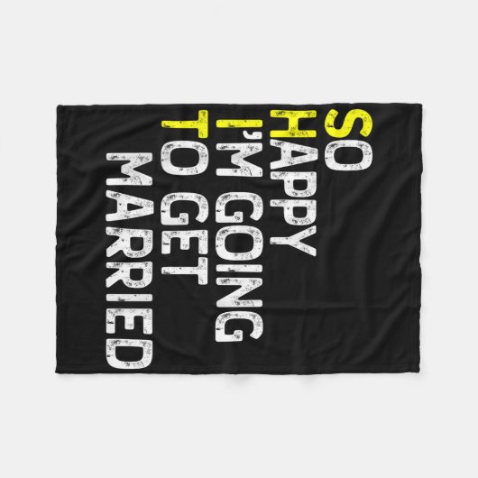 Getehe Verheiratete Funny Engagement Party Gag Gro Fleecedecke (Vorderseite (Horizontal))