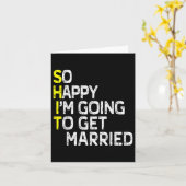 Getehe Verheiratete Funny Engagement Party Gag Gro Karte (Gelbe Blume)