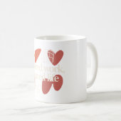 Geteilte Arbeit, geteiltes Leben – Minimales Zitat Kaffeetasse (VorderseiteRechts)