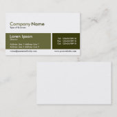 Geteilte Band - Shades of Khaki Visitenkarte (Vorne/Hinten)