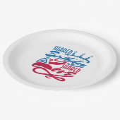 Geteilte Geburtstagsgeteilte Liebe Pappteller (Schrägansicht)