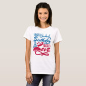 Geteilte Geburtstagsgeteilte Liebe T-Shirt (Vorne ganz)