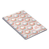 Geteilte Hexagons Geometric Journal - Crimson Notizblock (Rechte Seite)