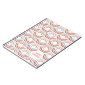 Geteilte Hexagons Geometric Journal - Crimson Notizblock (Linke Seite)