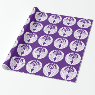 geteilte Kranich-Paulownie Geschenkpapier