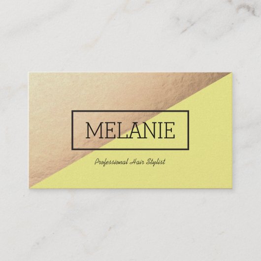 Geteilte Visitenkarten in Gelb Visitenkarte (Vorderseite)