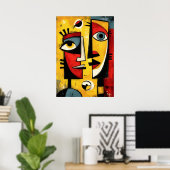 Geteilte Wahrnehmung Zeitgenössischer Abstrakter E Poster (Heimbüro)