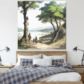 Geteilter Horizont Leinwanddruck (Insitu (Schlafzimmer))