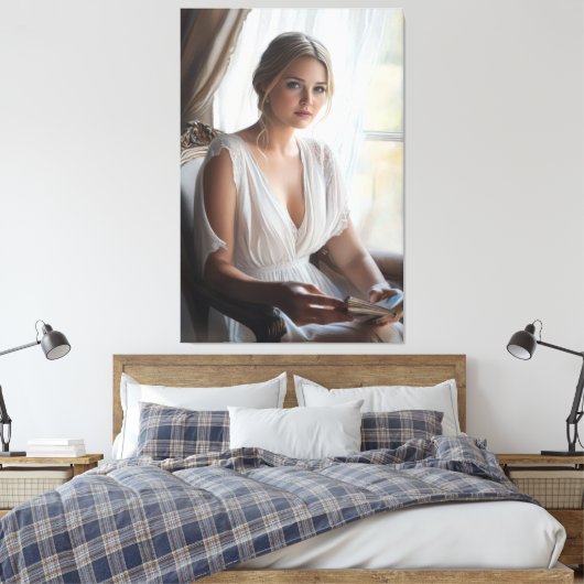 Geteilter Moment Leinwanddruck (Insitu (Schlafzimmer))