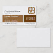 Geteiltes Band - Braun - Logo Visitenkarte (Vorne/Hinten)