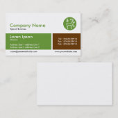 Geteiltes Band - grün und braun Visitenkarte (Vorne/Hinten)