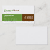 Geteiltes Band - grün und braun Visitenkarte (Vorne/Hinten)