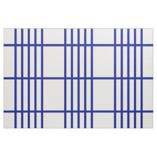 Geteiltes blaue Streifen-geometrisches Muster Stoff