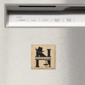 Geteiltes Cowboy-Monogramm mit N Magnet (In Situ (Geschirrspüler))
