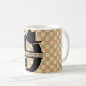Geteiltes 'D' Cowboy-Monogramm Kaffeetasse (VorderseiteRechts)