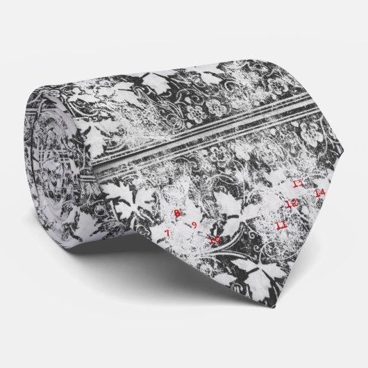 Geteiltes Flüstern (schwarz) Krawatte (Gerollt)