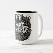 Geteiltes Herz - Friedhof-Tasse Zweifarbige Tasse (VorderseiteRechts)