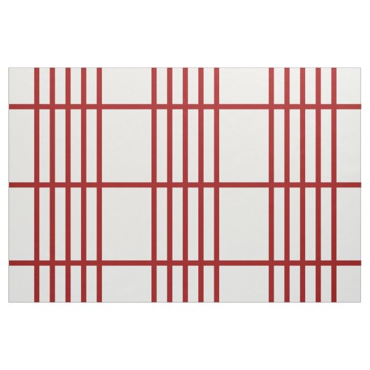 Geteiltes Rot Stripes geometrisches Muster-Gewebe Stoff (Yard (91,4 cm))