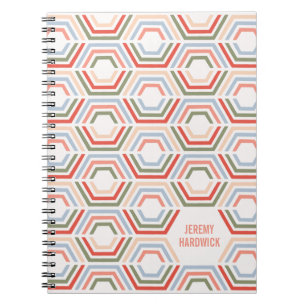 Geteiltes Sechseck Geometrisches Journal - Karmesi Notizblock