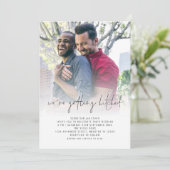 Getestet QR Foto Overlay Gay Wedding Einladung (Stehend Vorderseite)