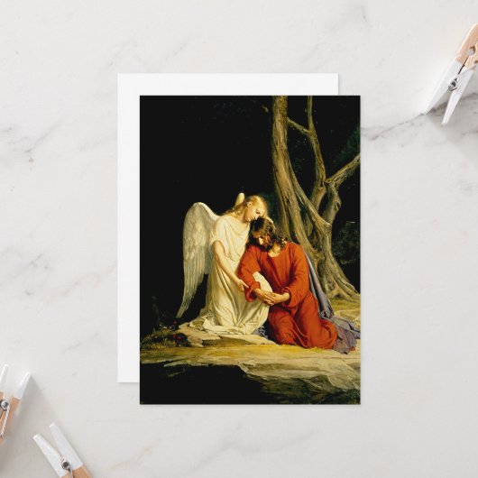 Gethsemane, berühmtes Bild Karte (Vorderseite/Rückseite Beispiel)