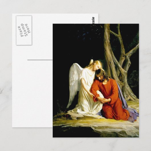 Gethsemane Carl Bloch Postkarte (Vorne/Hinten)