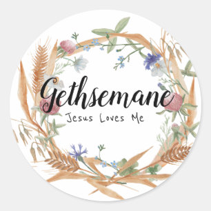 Gethsemane - Jesus Liebe Me Round Sticker