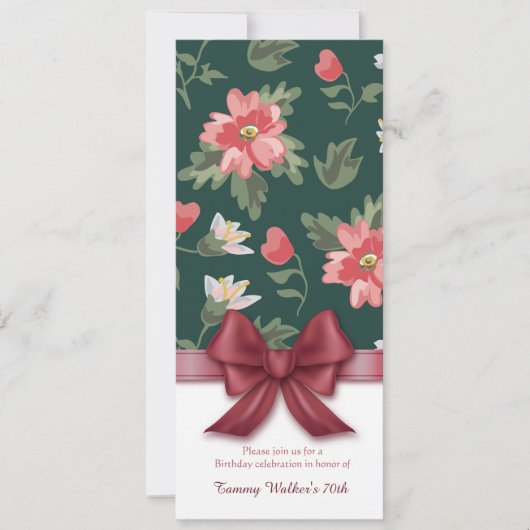 getickt mit einer Bow-Einladung Einladung (Vorderseite)