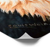 Getigelte Katze, Louis Wain Poster (Ecke)