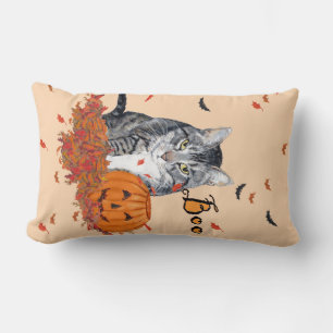 Getigert Halloween-Katze Lendenkissen